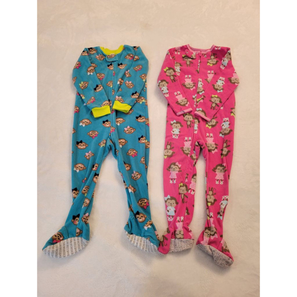 Child of Mine by Carter's Other - Girls Child of Mine by Carter's 3T Pink Blue Monkey Pajama Set